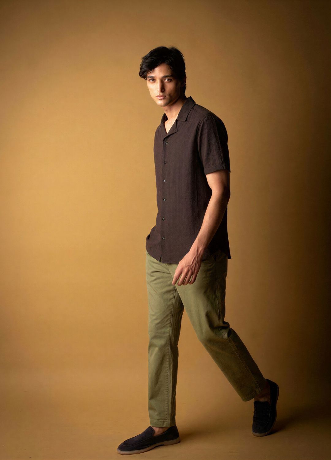 The Noir-Olive Cotton Co-Ord Set For Men Online