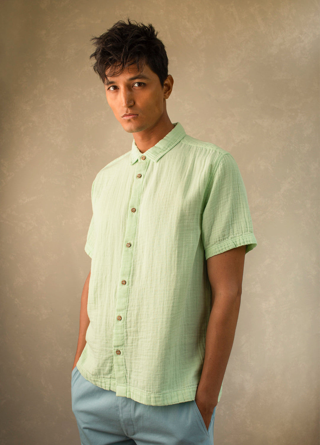 Verde Airy Muslin Shirt