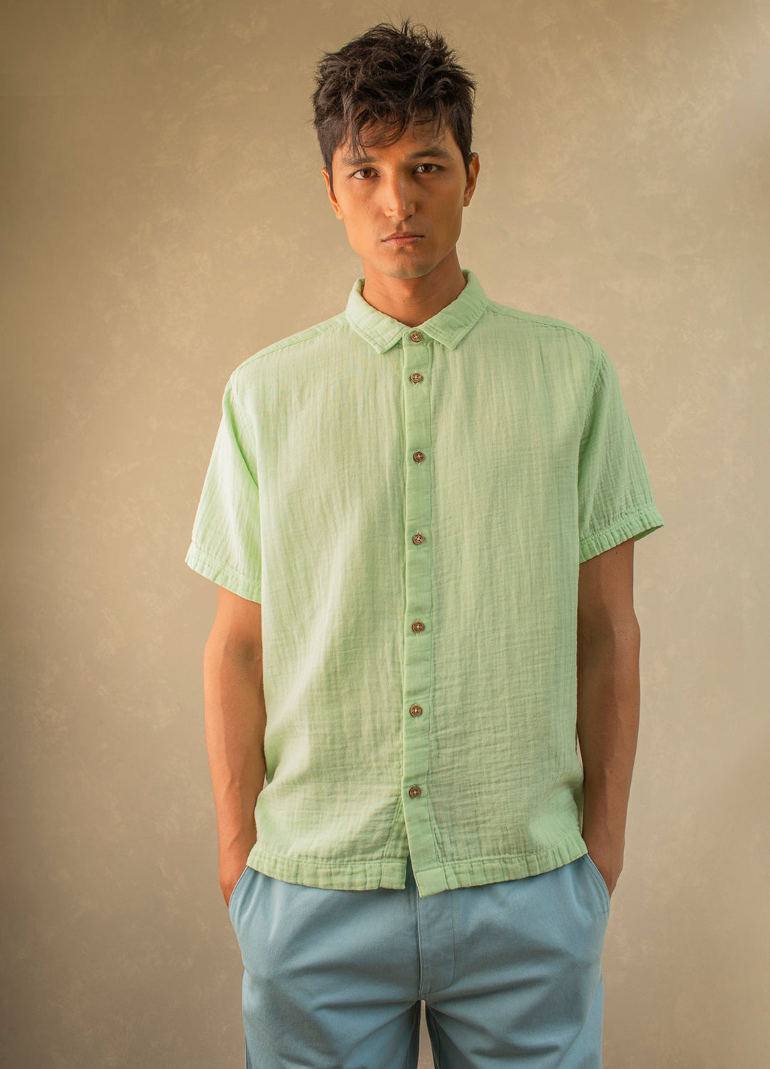 Verde Airy Muslin Shirt
