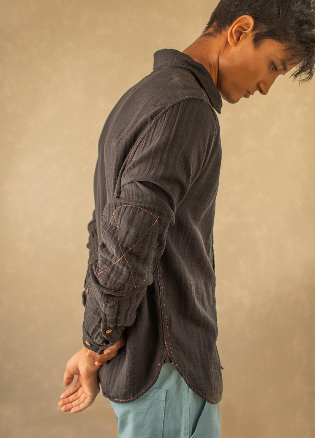 Black Airy Muslin Shirt