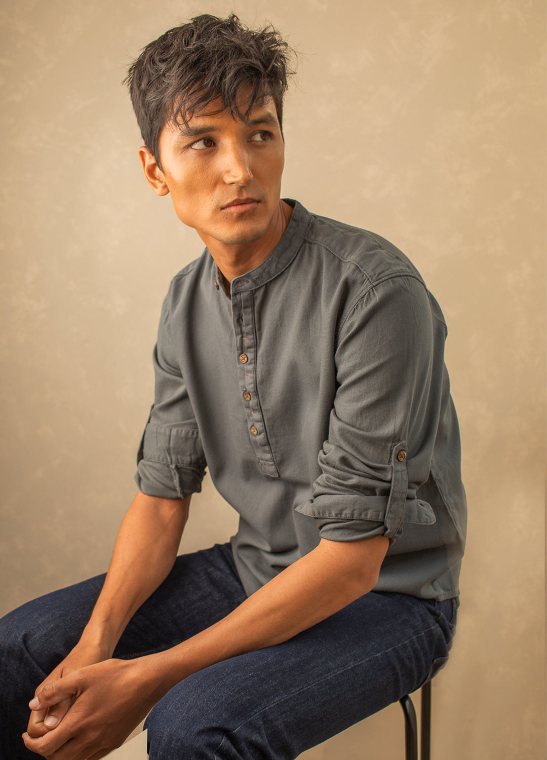 Ebony Popover Woven Shirt