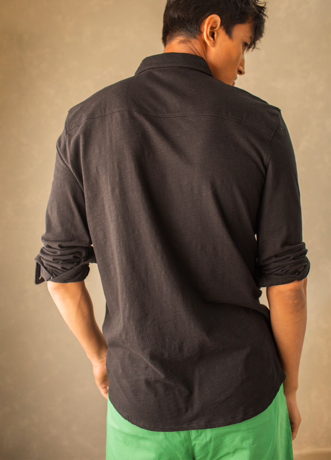 Black Classic Slub Shirt