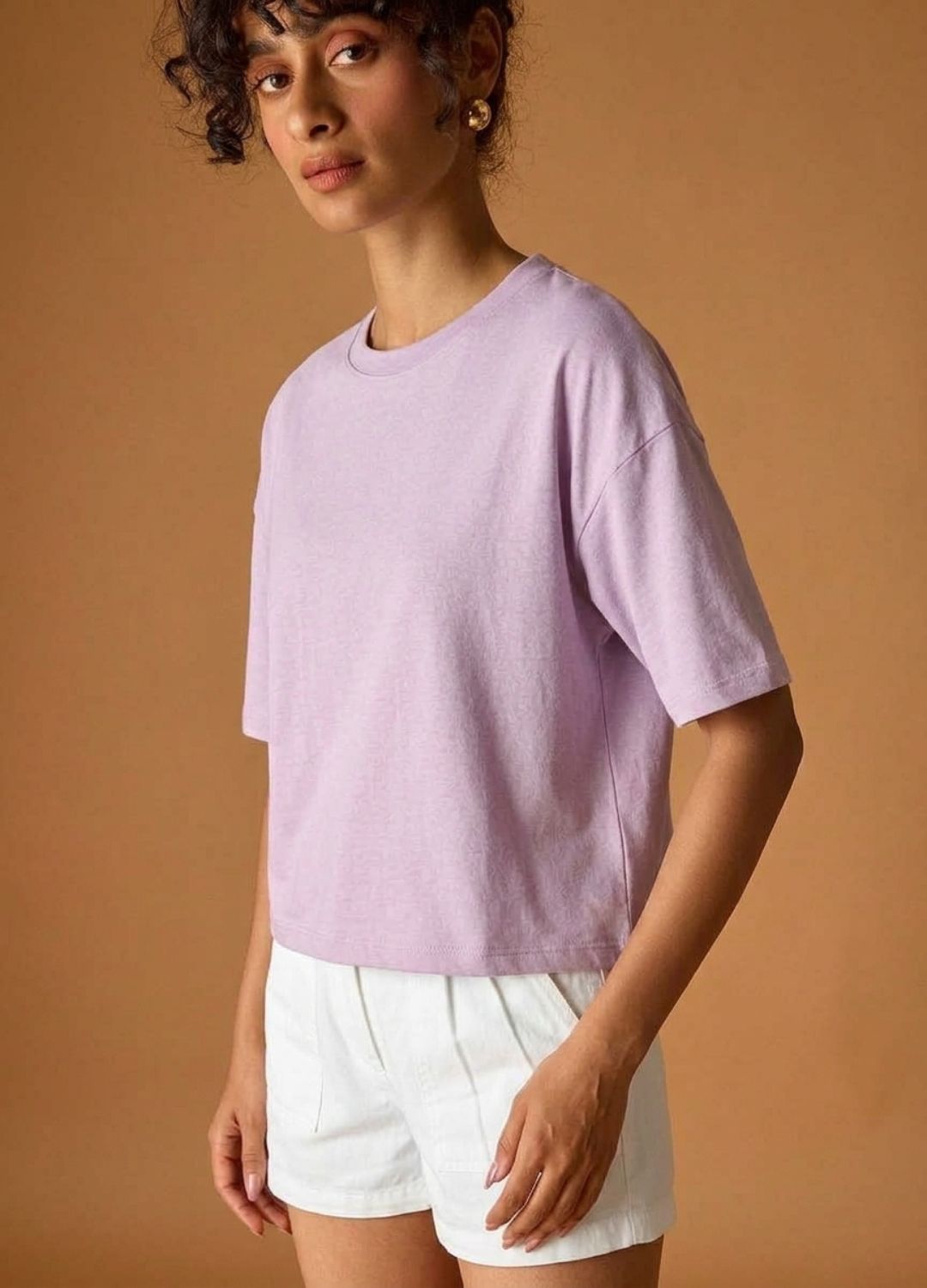 Lilac Cropped Tee
