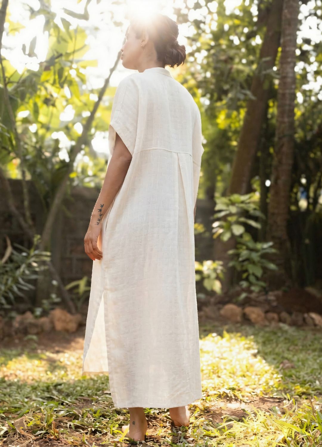 Blanc Shirt Kaftan