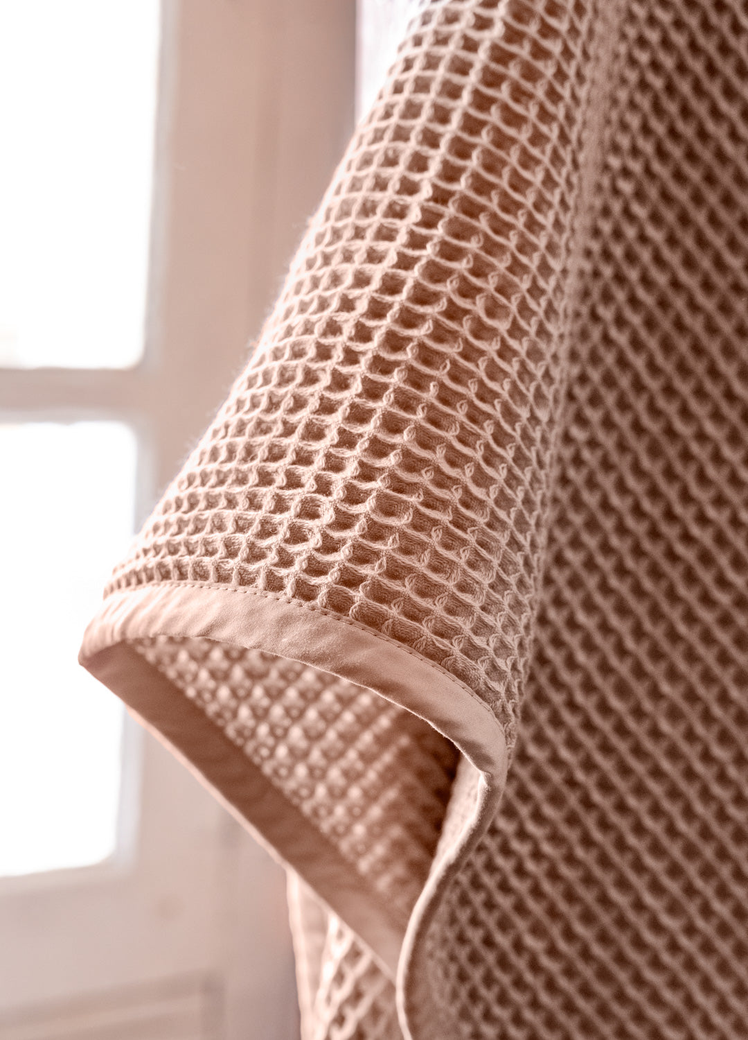 Rose Pink Quartz Organic Cotton Waffle Bath Towel Online