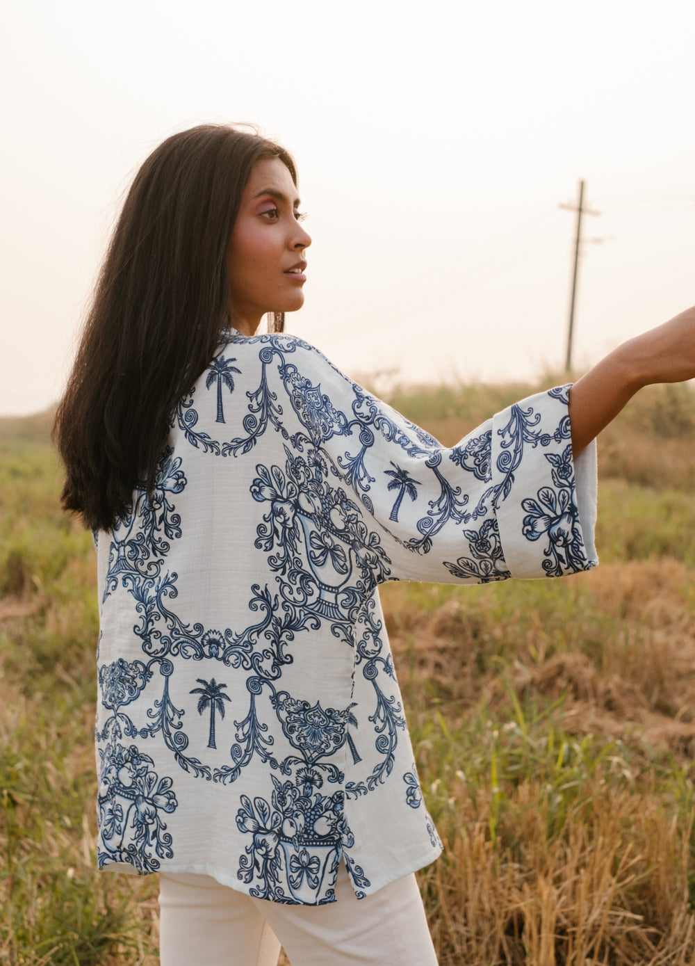 Azul Blue Kimono Shirt