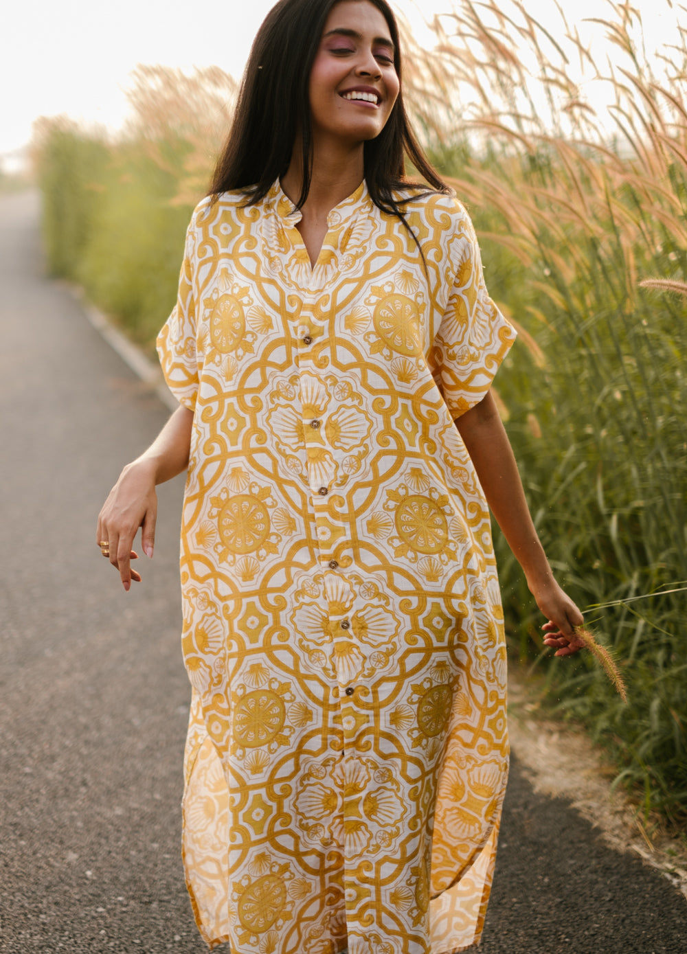 Azul Gold Shirt Kaftan