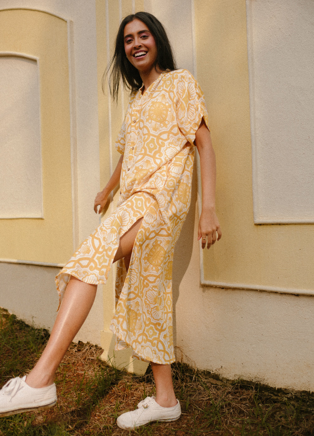 Azul Gold Shirt Kaftan