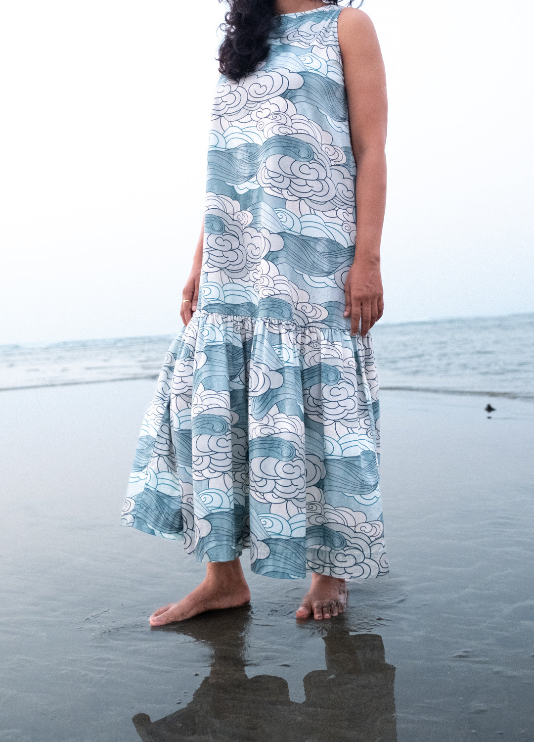 Azure Celeste Flounce Dress