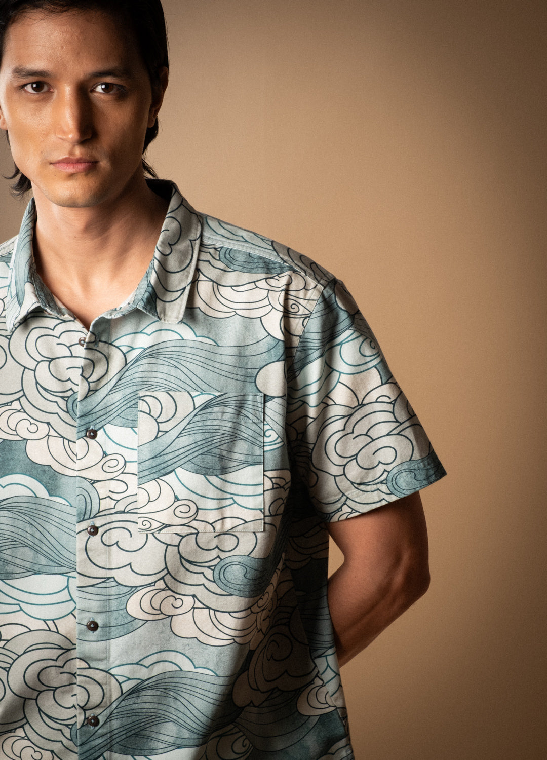 Azure Celeste Half-Sleeve Shirt