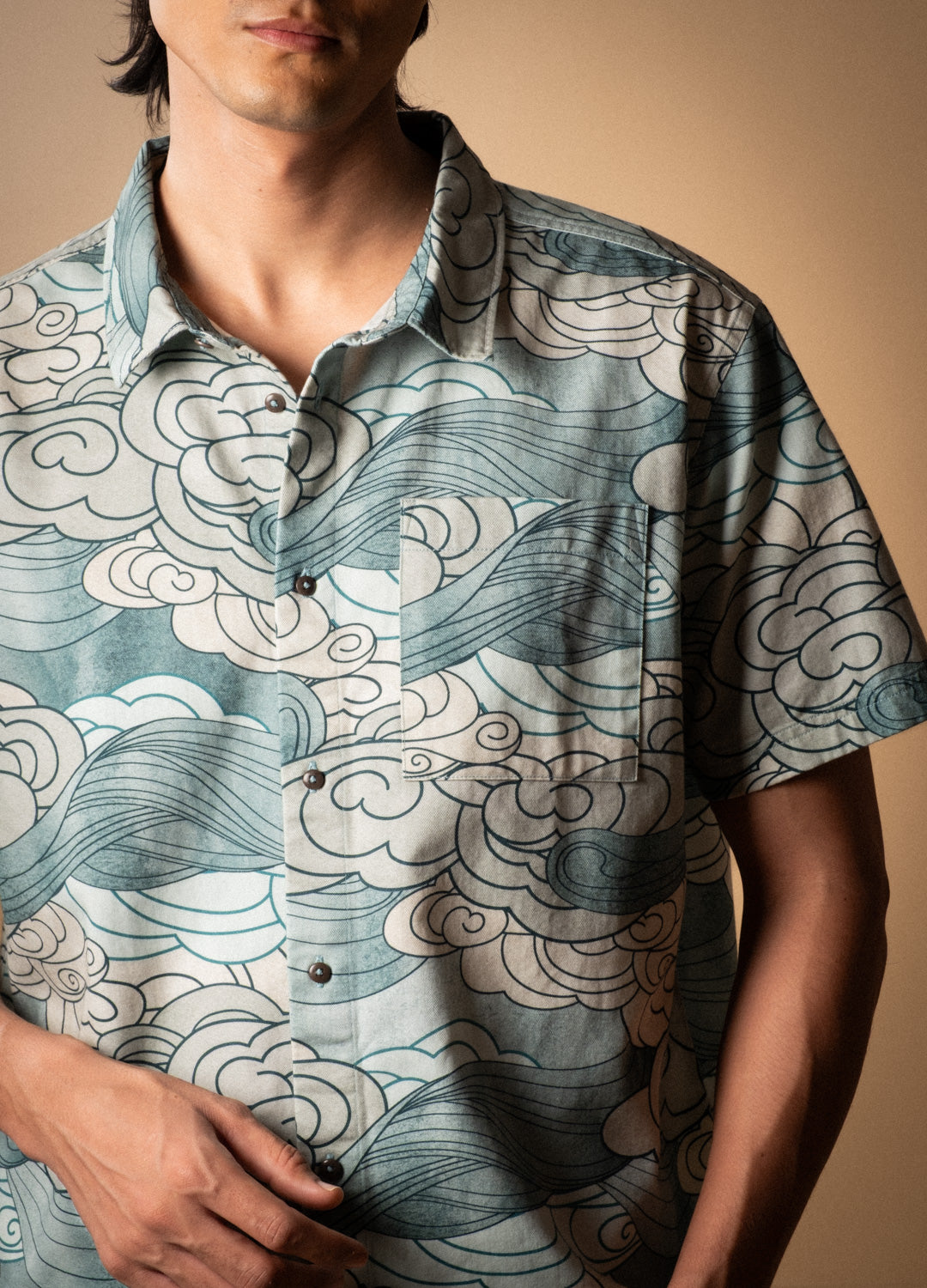 Azure Celeste Half-Sleeve Shirt