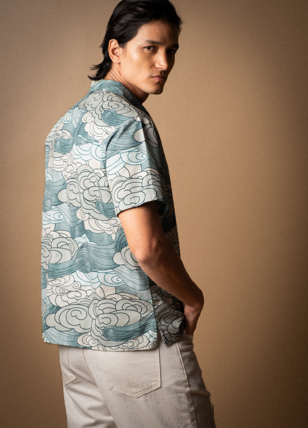 Azure Celeste Half-Sleeve Shirt