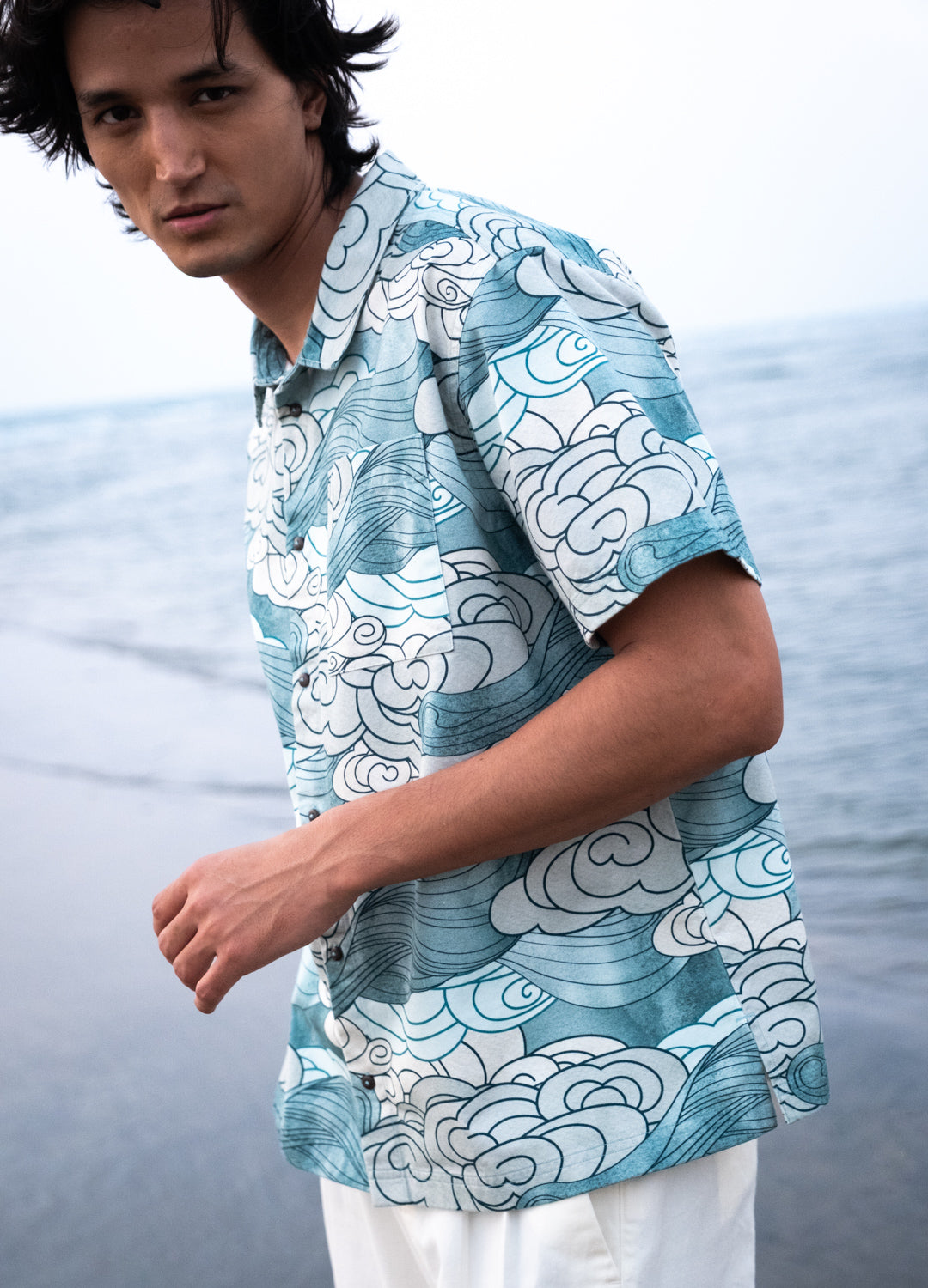 Azure Celeste Half-Sleeve Shirt