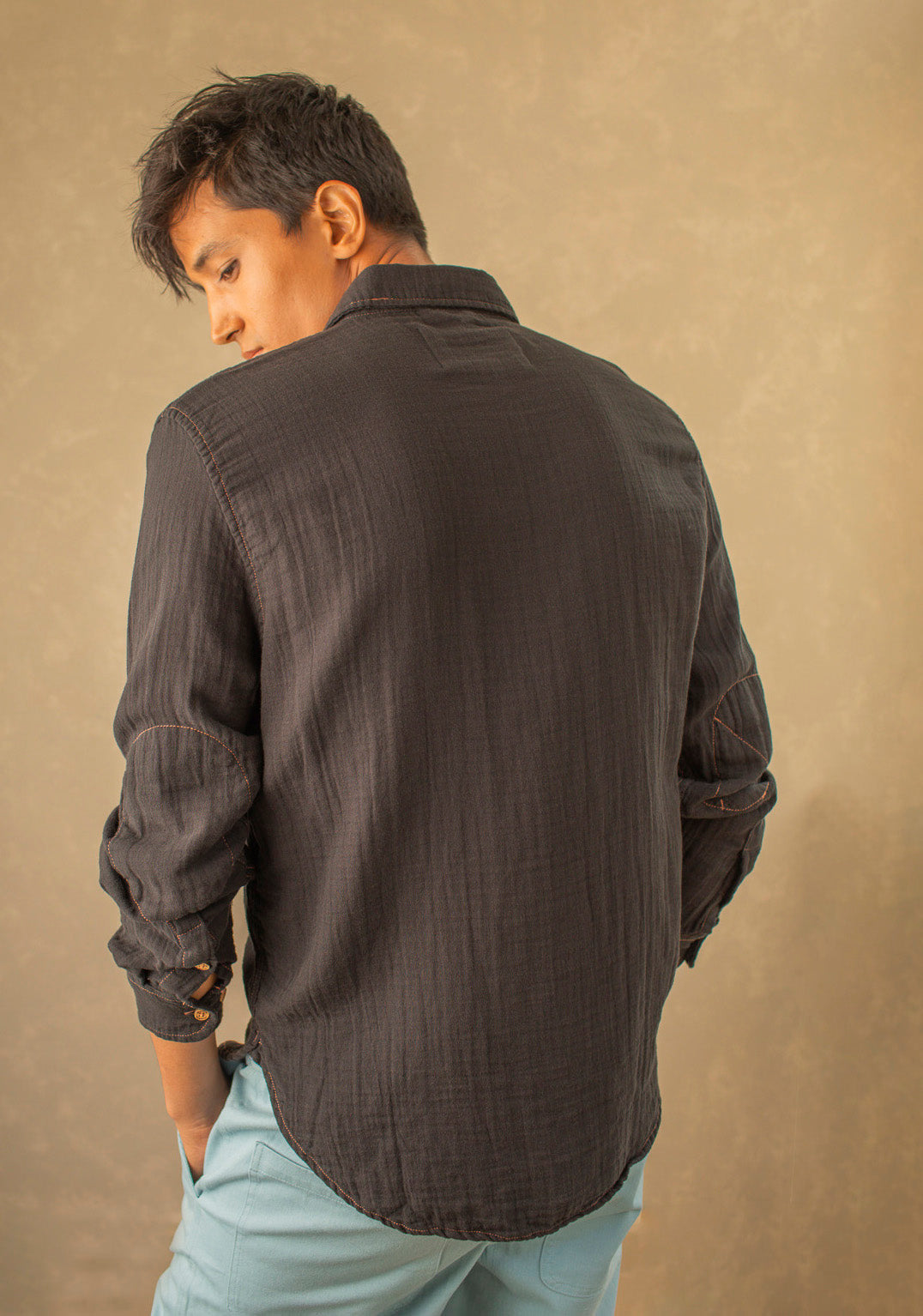 Black Airy Muslin Shirt