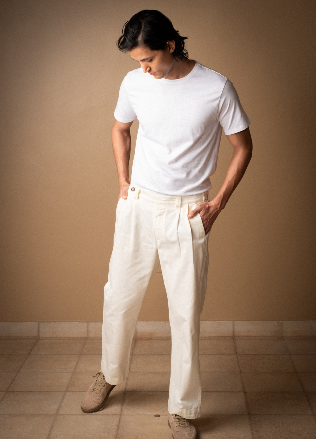 Blanc Detailed Pants