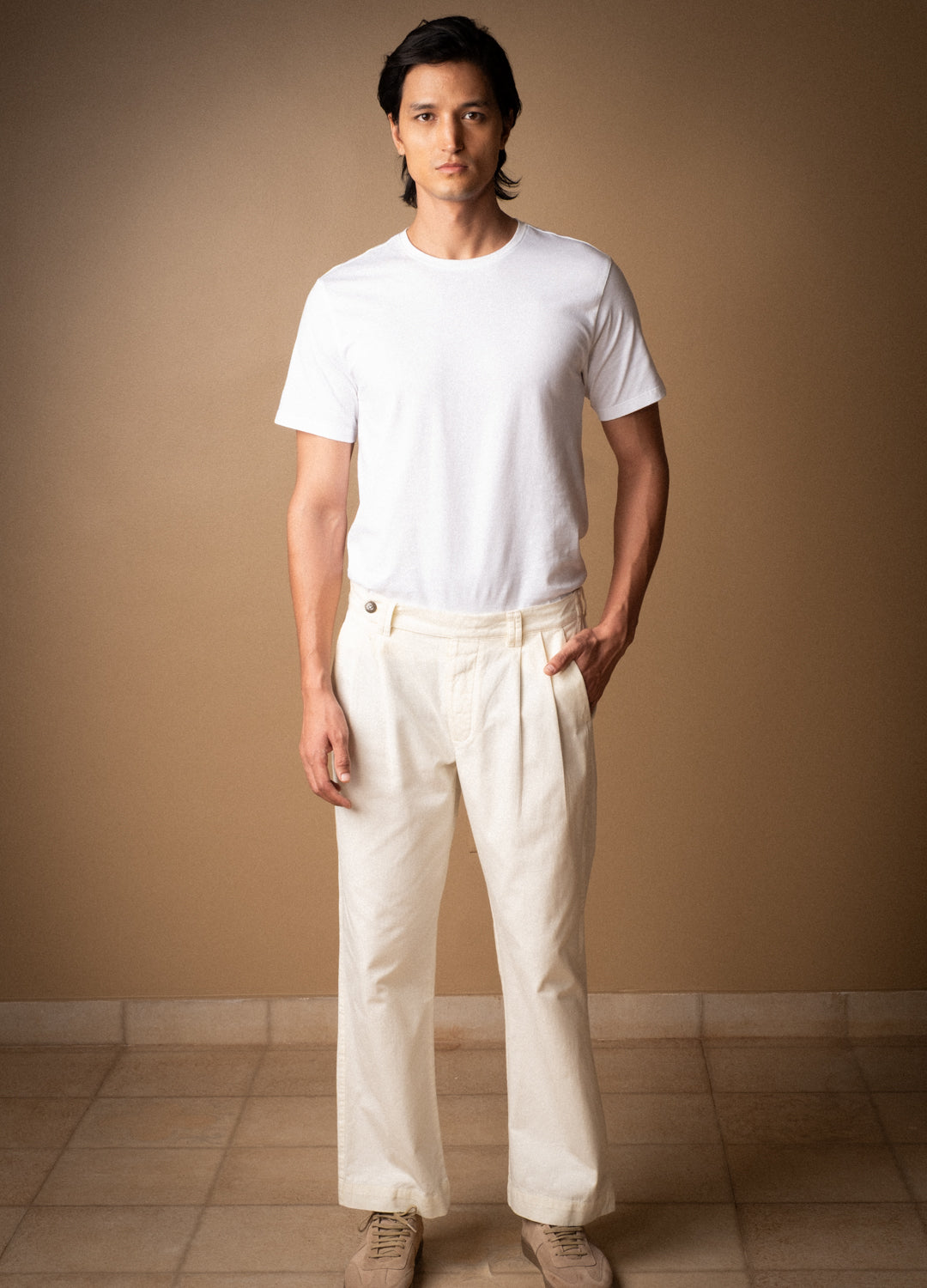 Blanc Detailed Pants