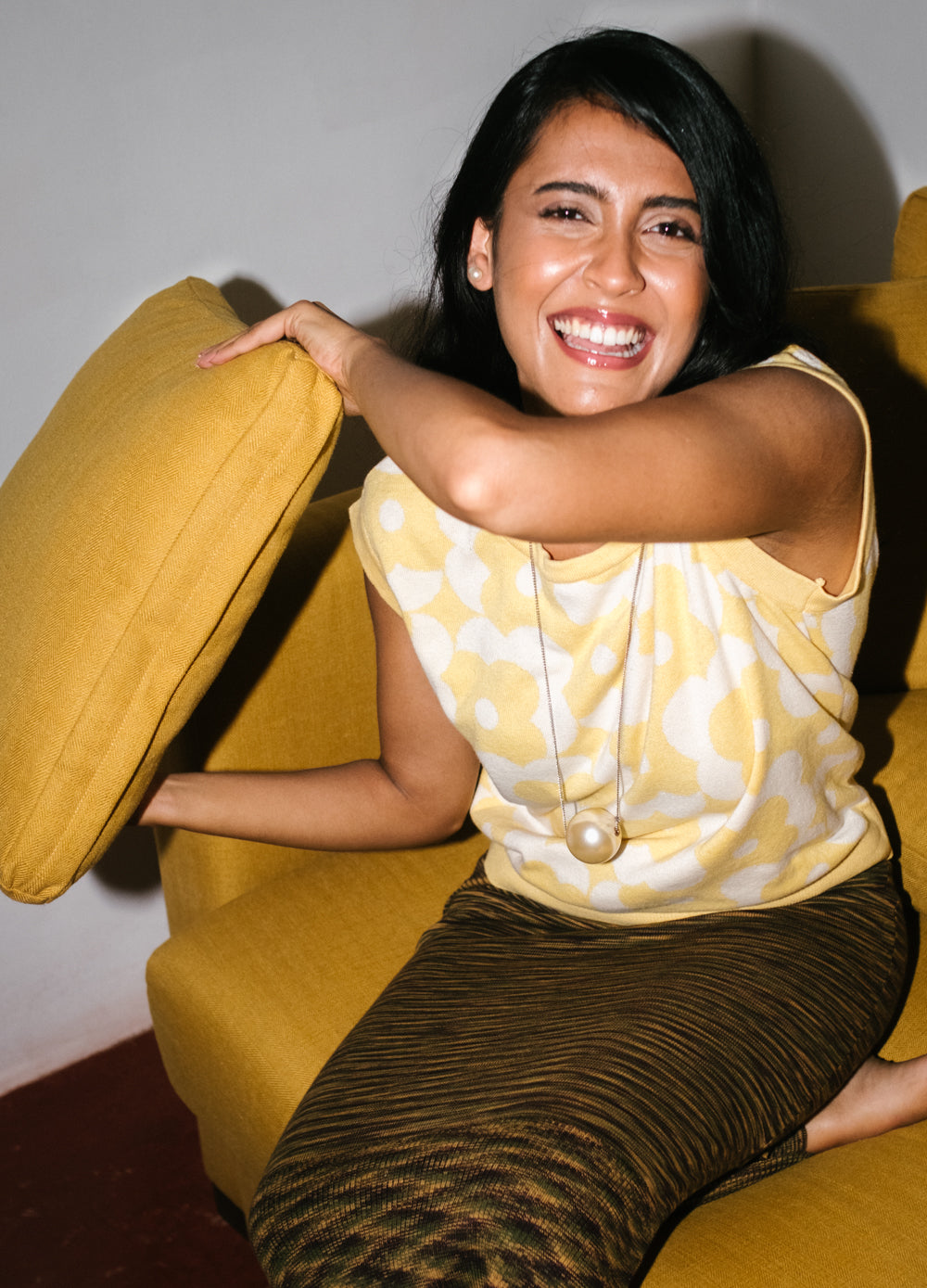 Buttercup Organic Cotton Floral Knit Muscle T Shirt For Women Online