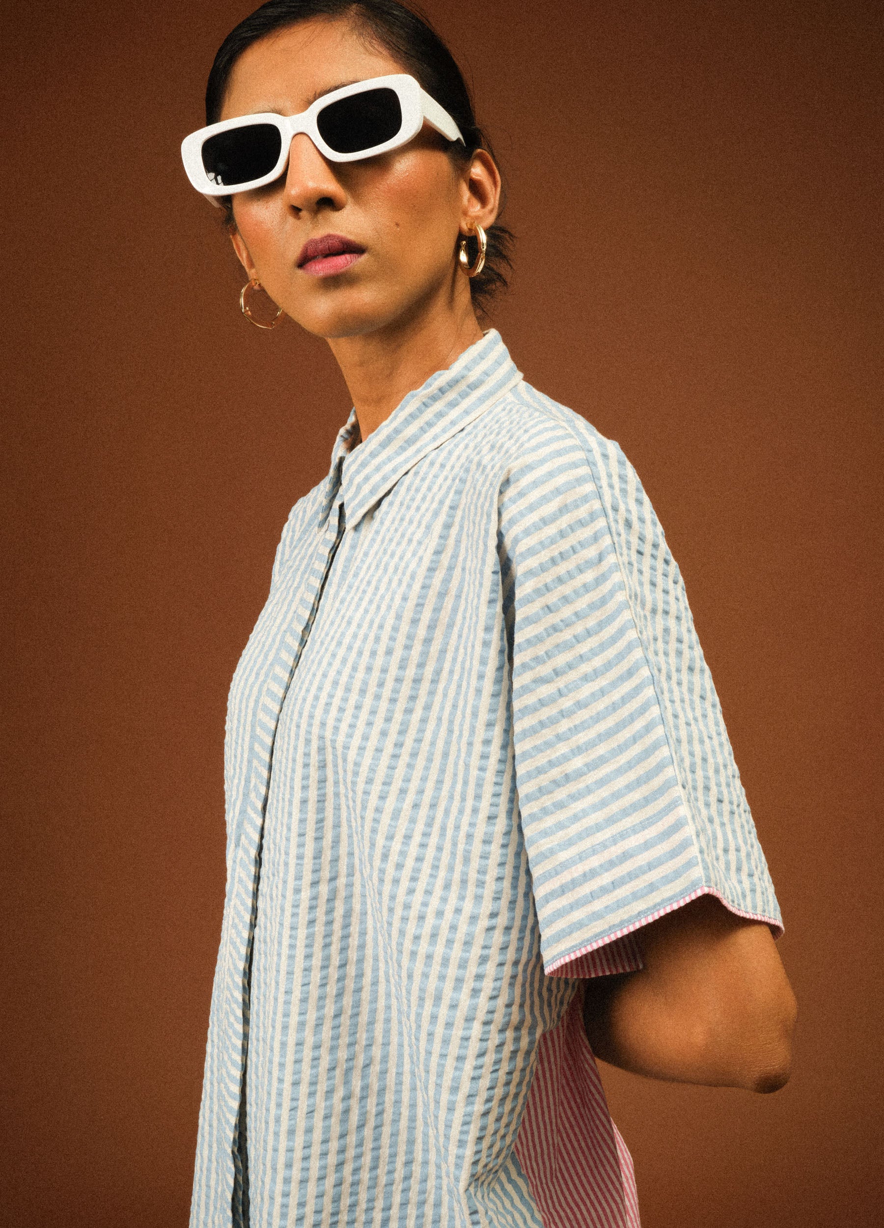 Candy Stripe Shirt Dress