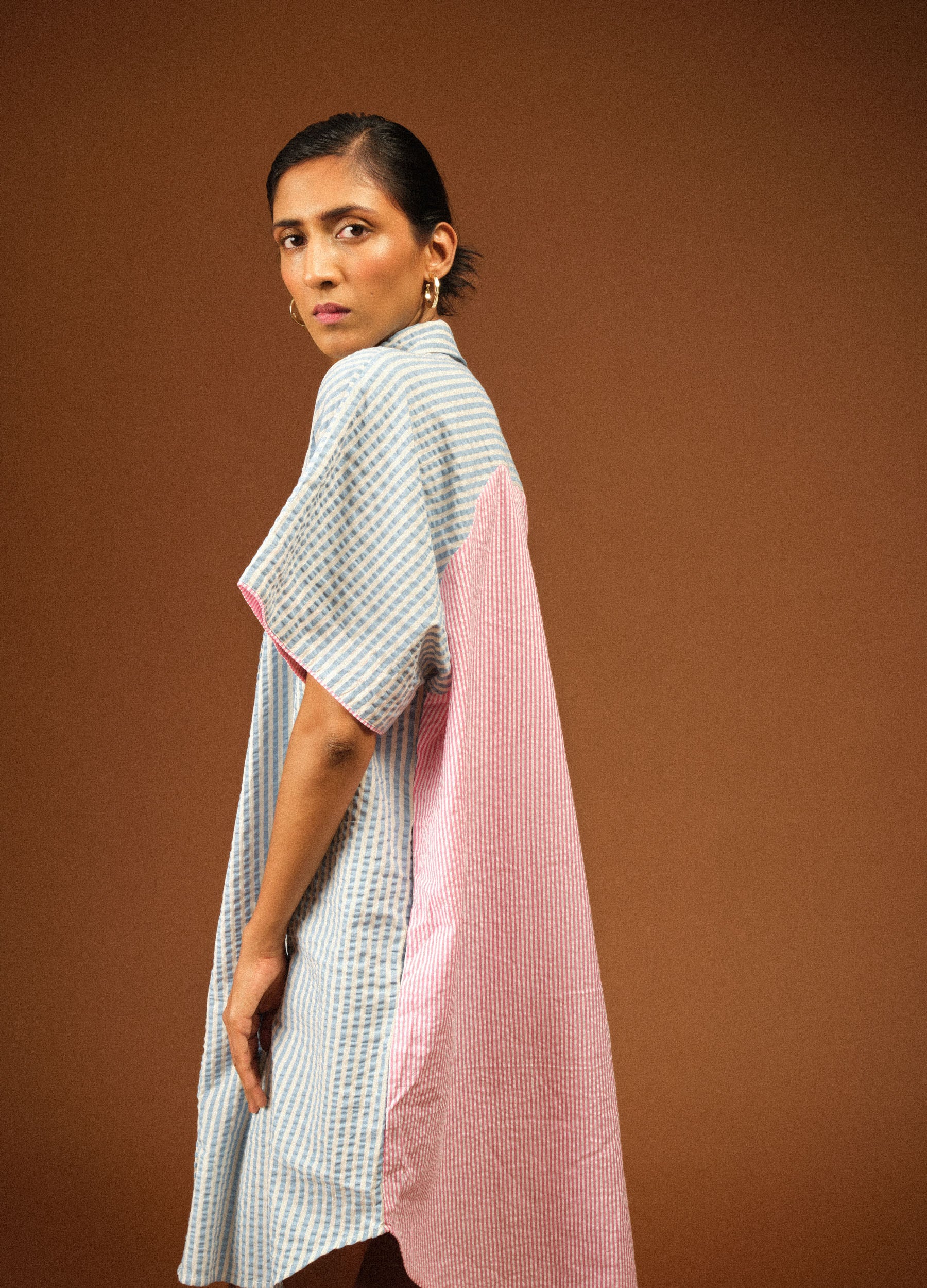 Candy Stripe Shirt Dress