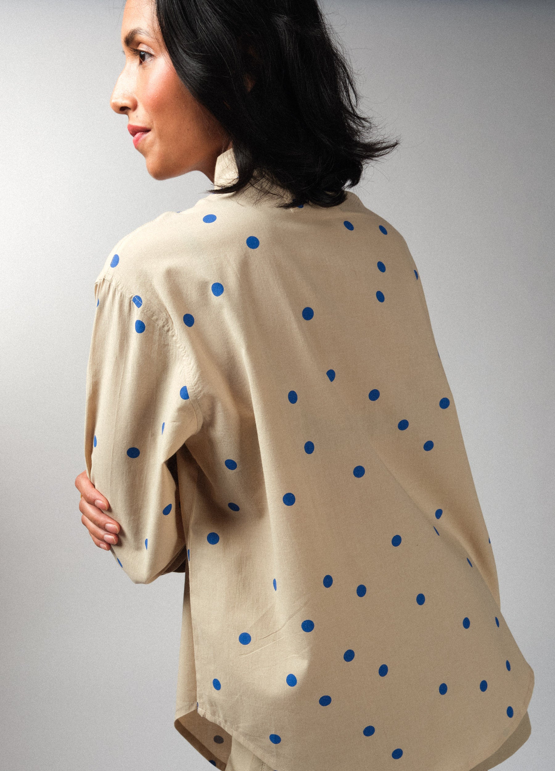 Cobalt Polka Girlfriend Shirt