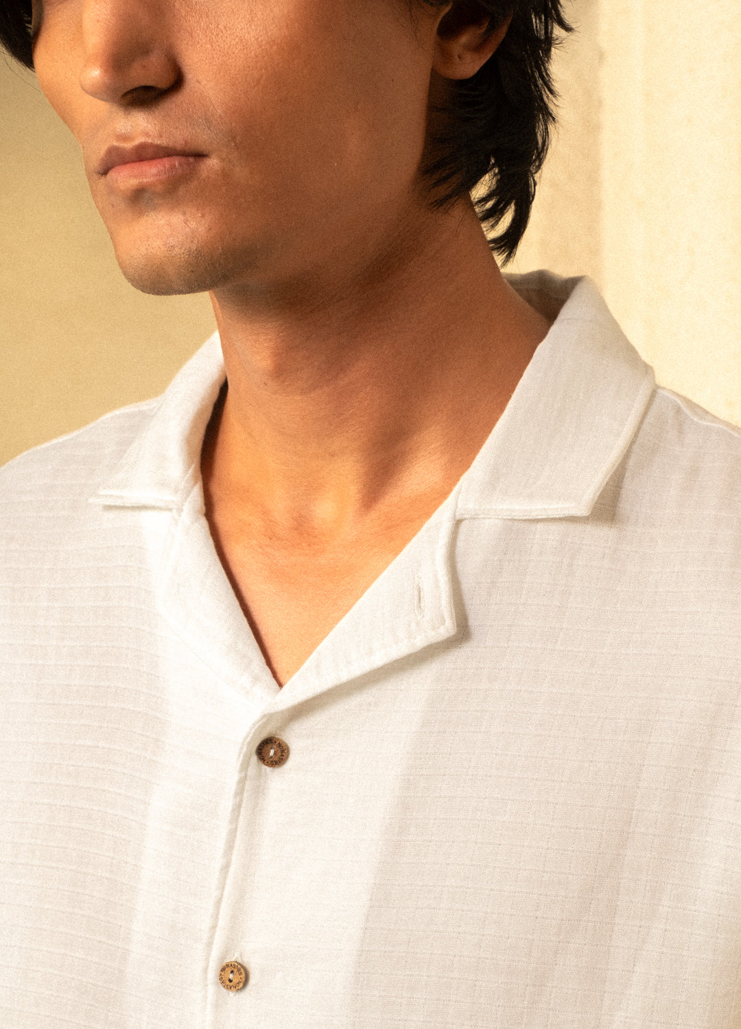 Coconut Milk Cuban Muslin Shirt