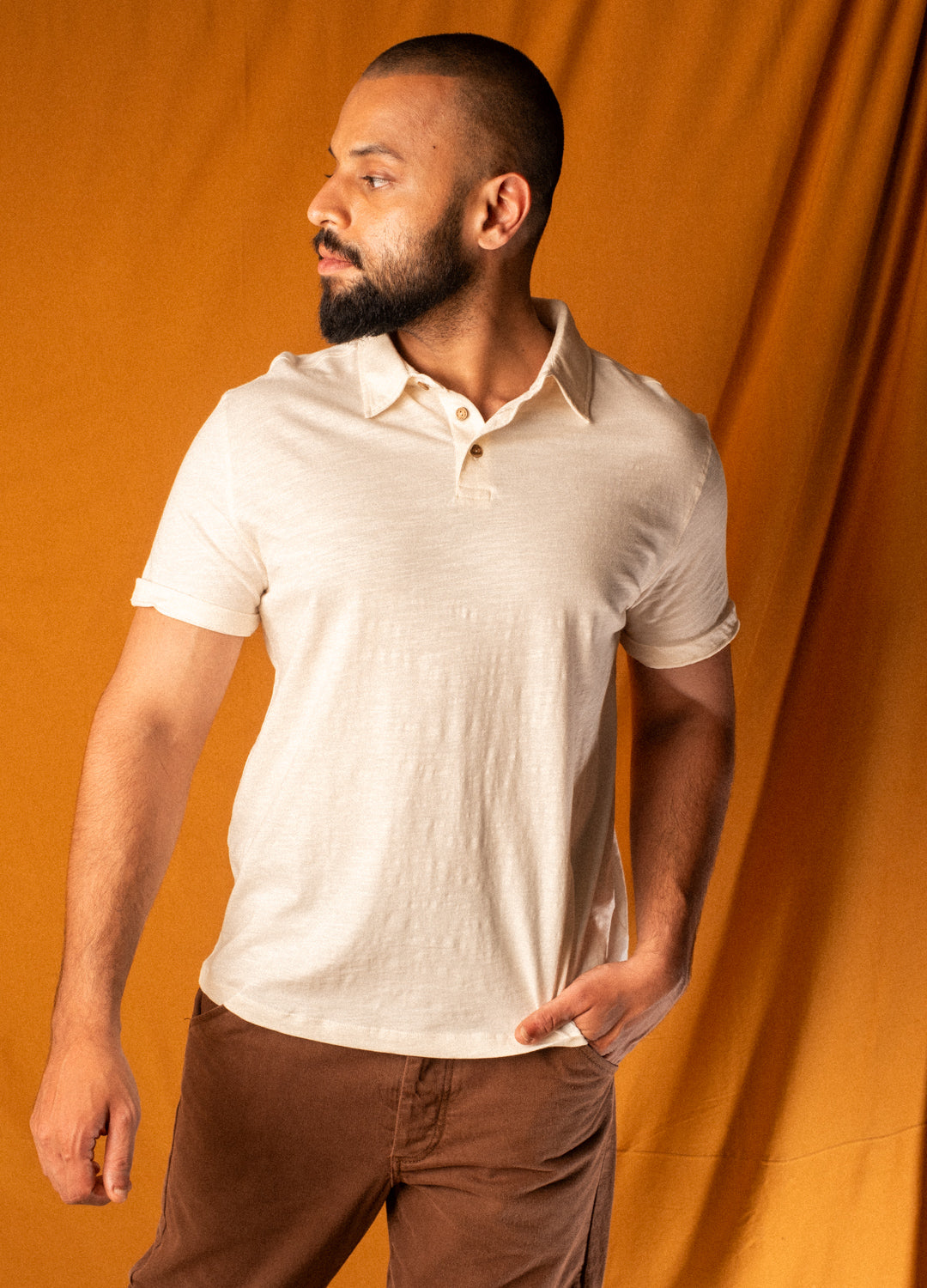 Coconut Milk Slub Polo