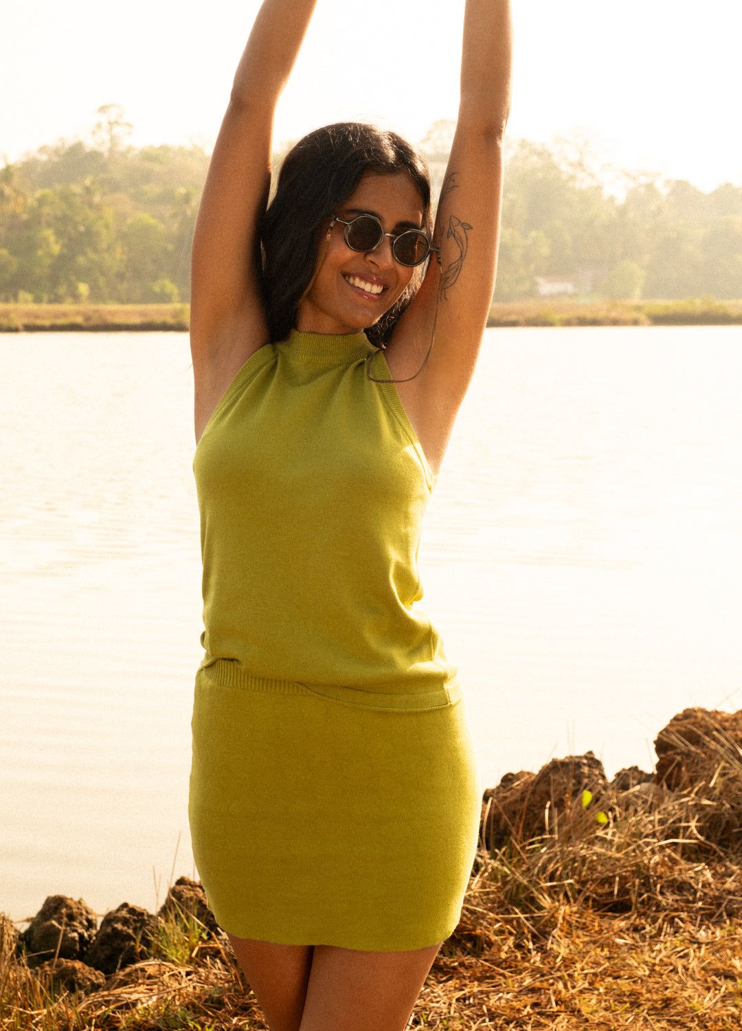 The Olive Fine Knit Set