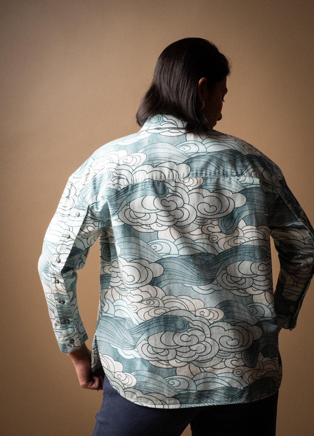 Azure Celeste Cape Shirt