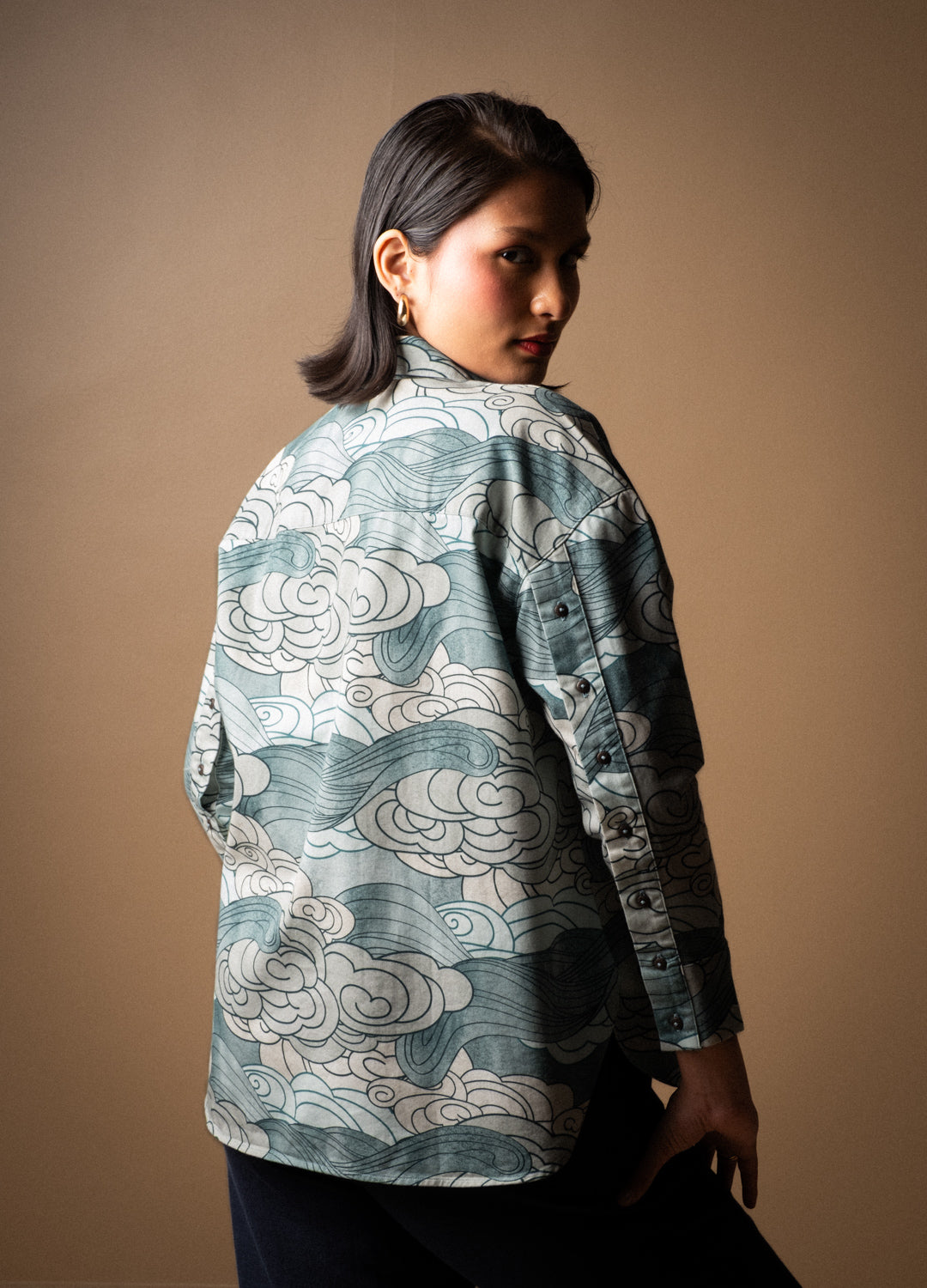 Azure Celeste Cape Shirt