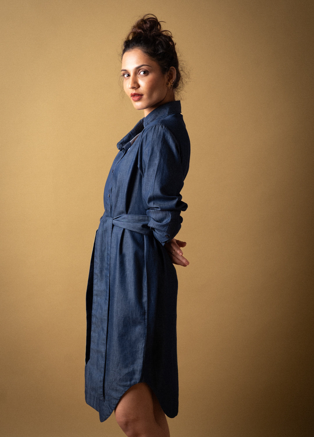 Denim Statement Shirt Dress