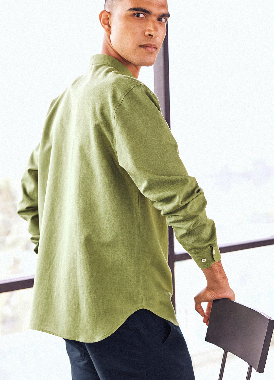 The Dilip-Burman Men Linen Pants and Shirt Set Online