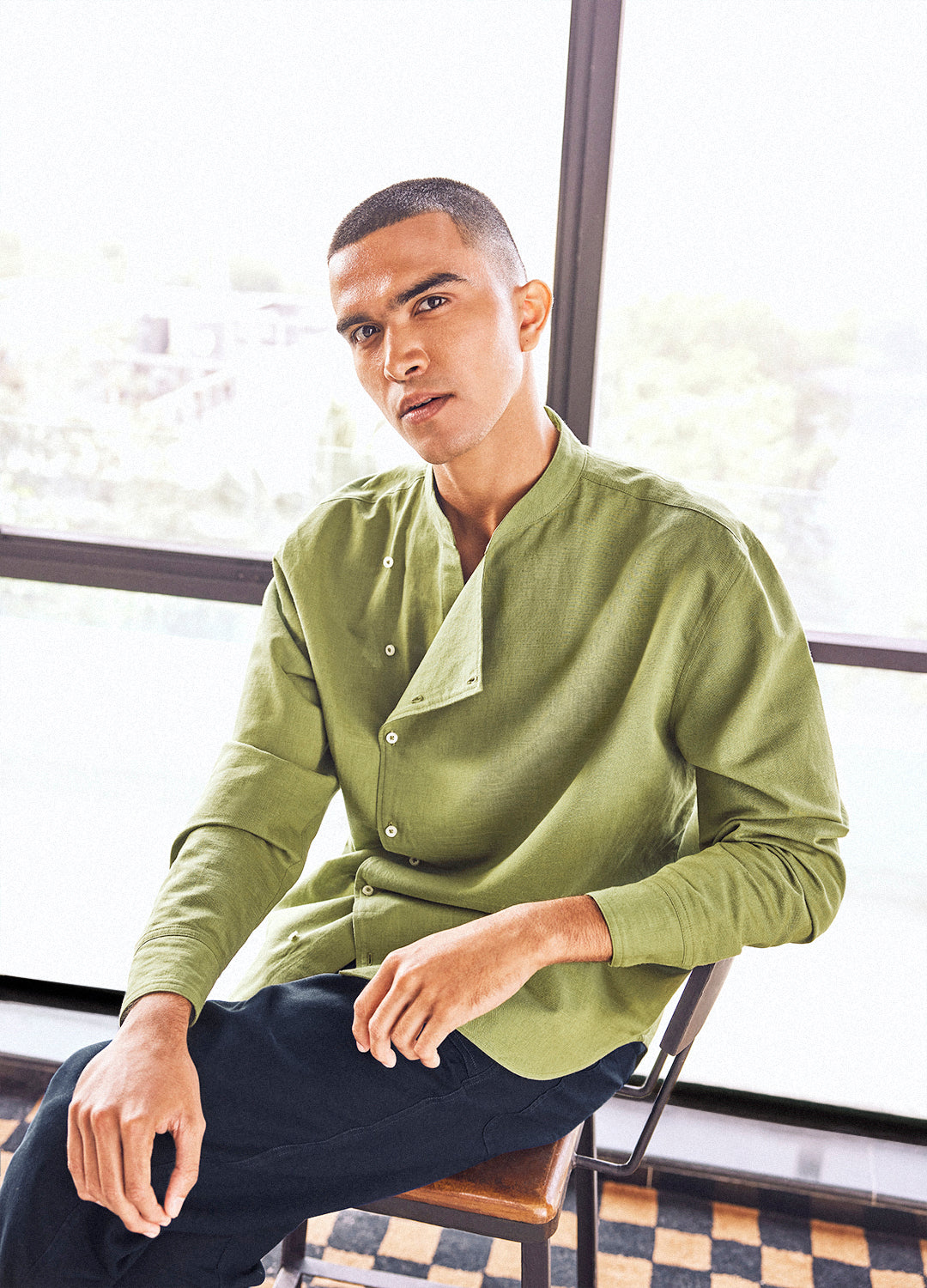 The Dilip-Burman Men Linen Pants and Shirt Set Online