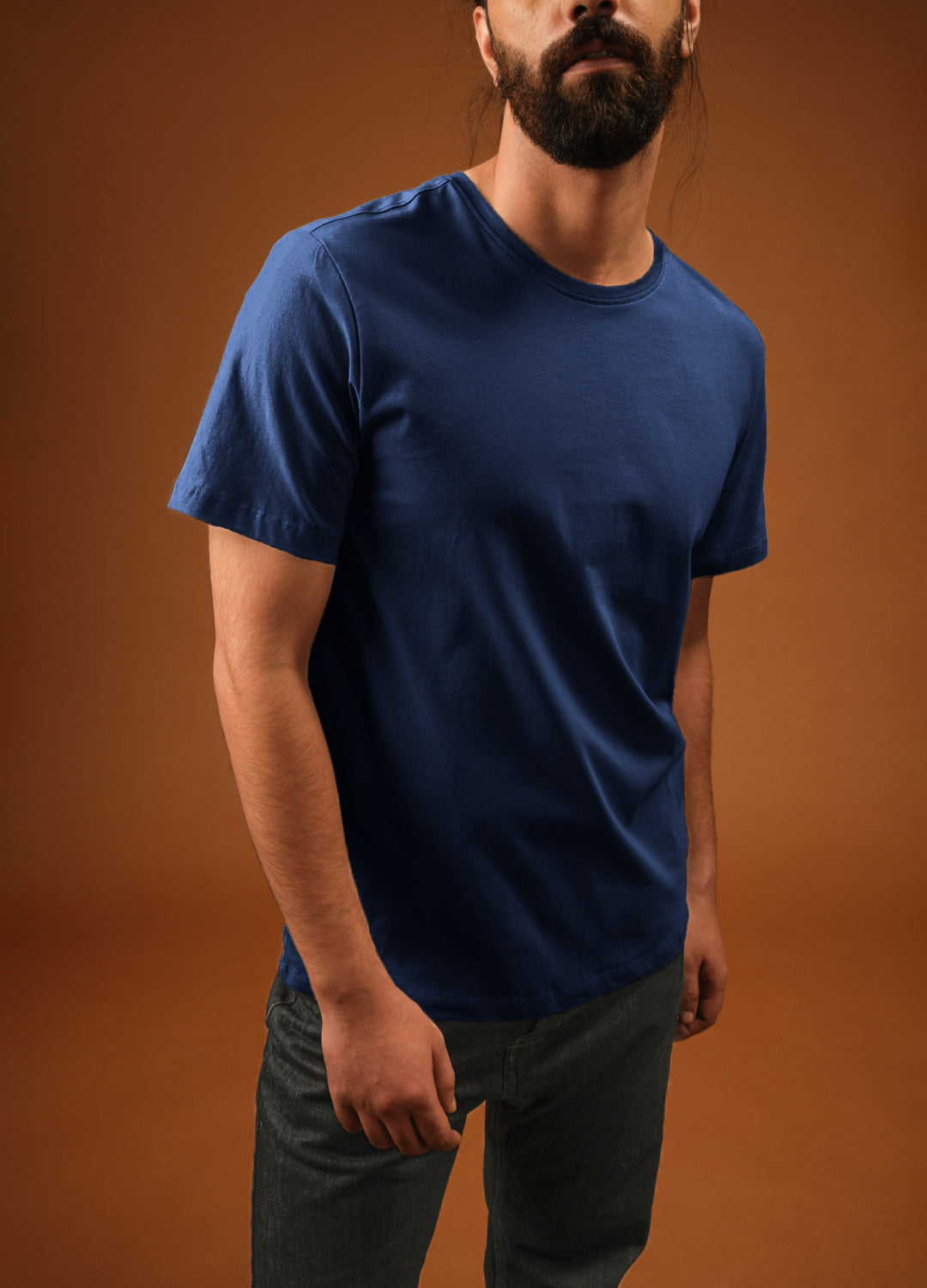 Eclipse Blue Classic Organic Cotton T-shirt For Men Online