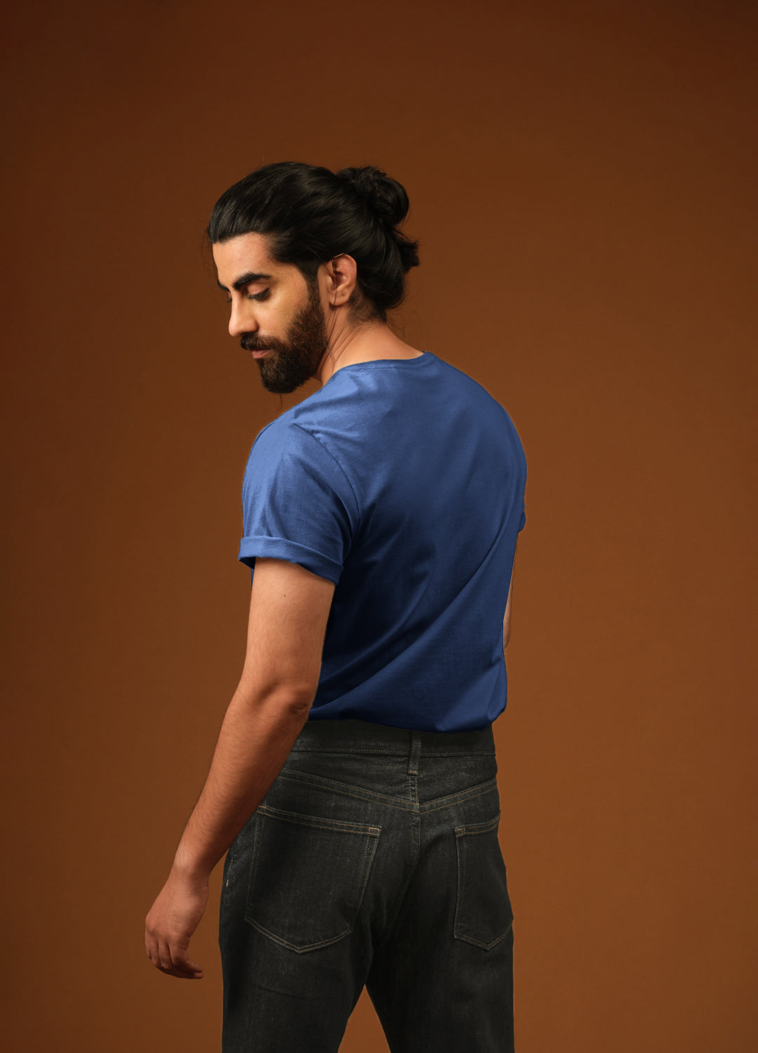 Eclipse Blue Classic Organic Cotton T-shirt For Men Online