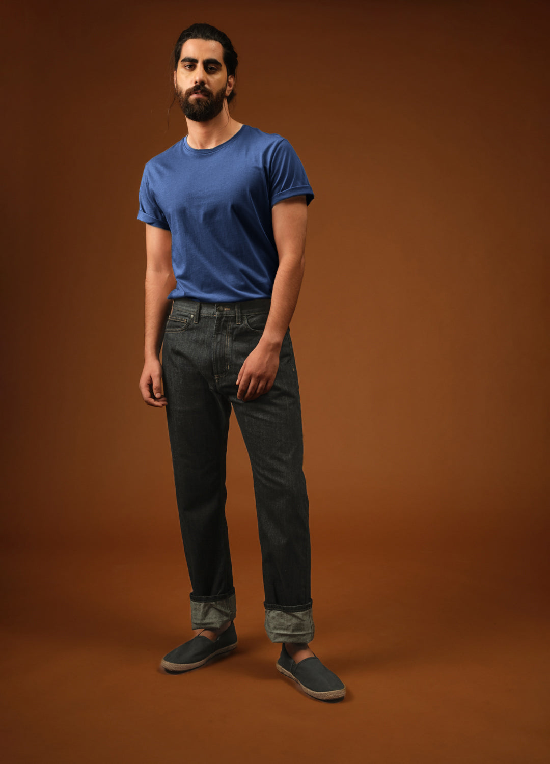 Eclipse Blue Classic Organic Cotton T-shirt For Men Online