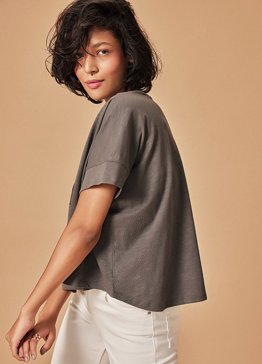 Ellie Grey Elephant Print Organic Cotton Oversized T Shirt For Women Online