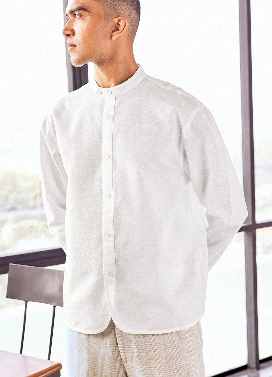 Feroz Linen Shirt In Ivory