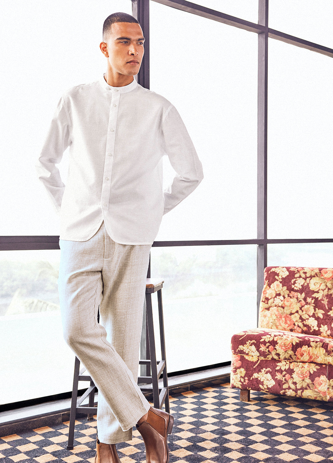 Feroz Linen Shirt In Ivory
