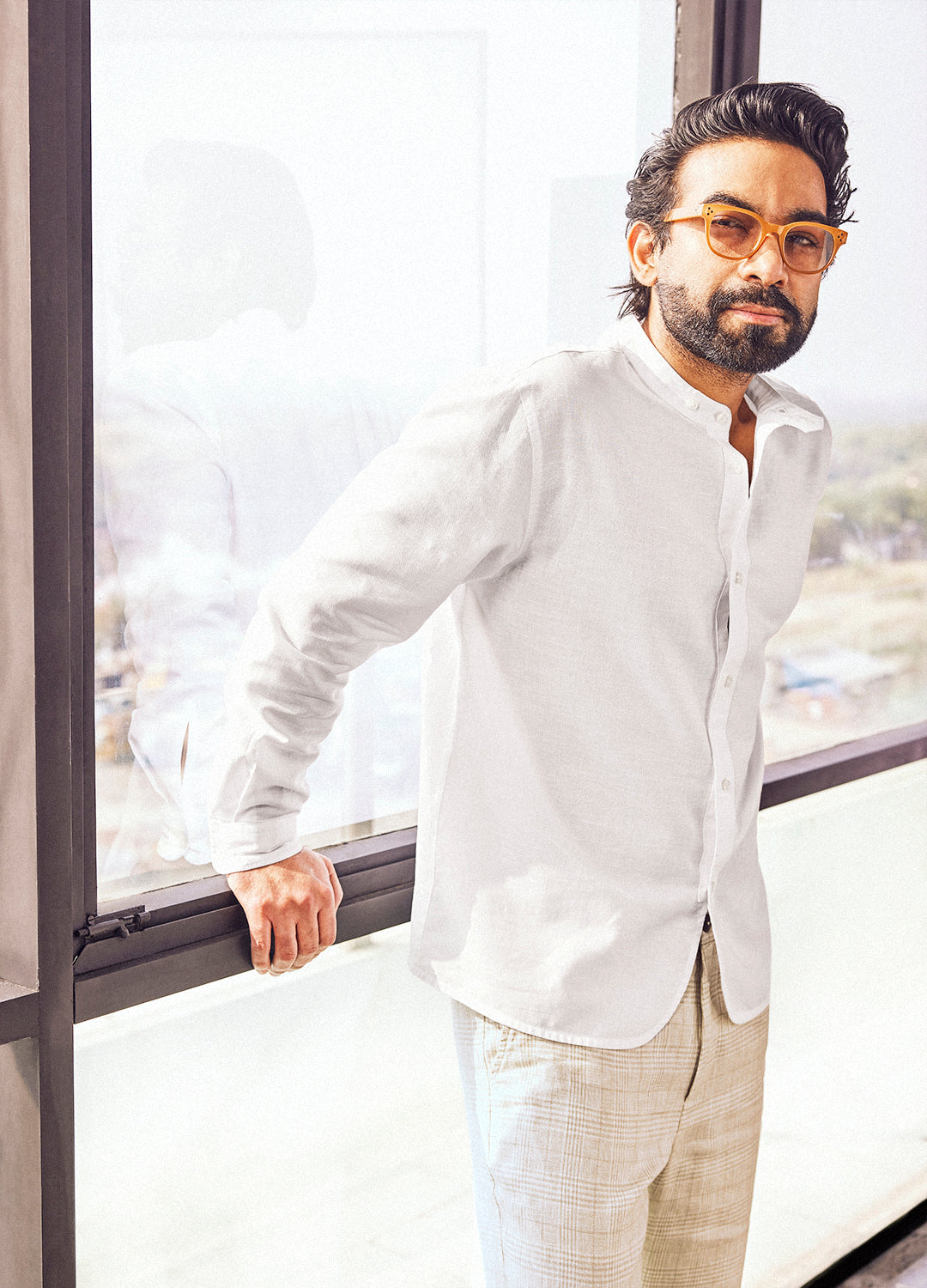 Feroz Linen Shirt In Ivory