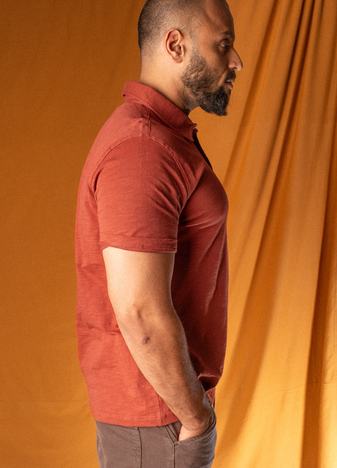 Ginger Slub Polo