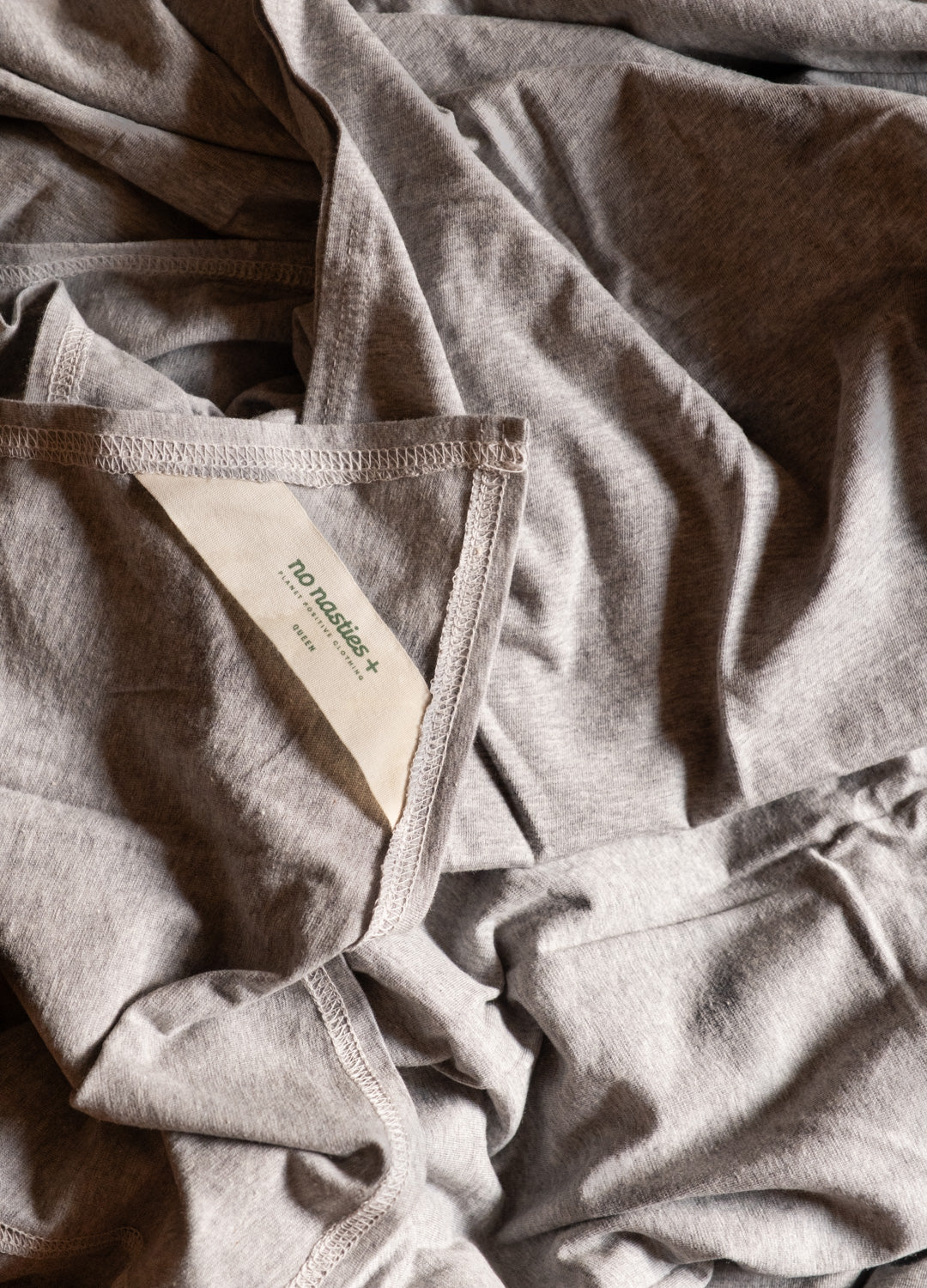 Grey Melange Jersey Bedsheet Set