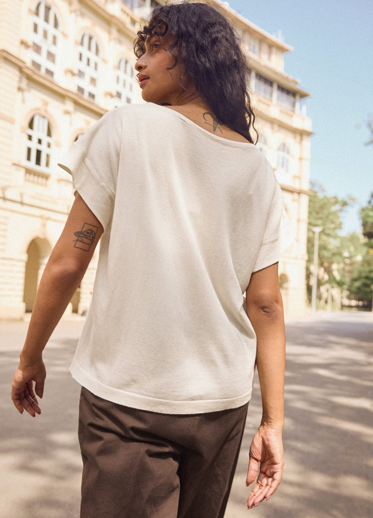 Ivory Fine Knit Tee