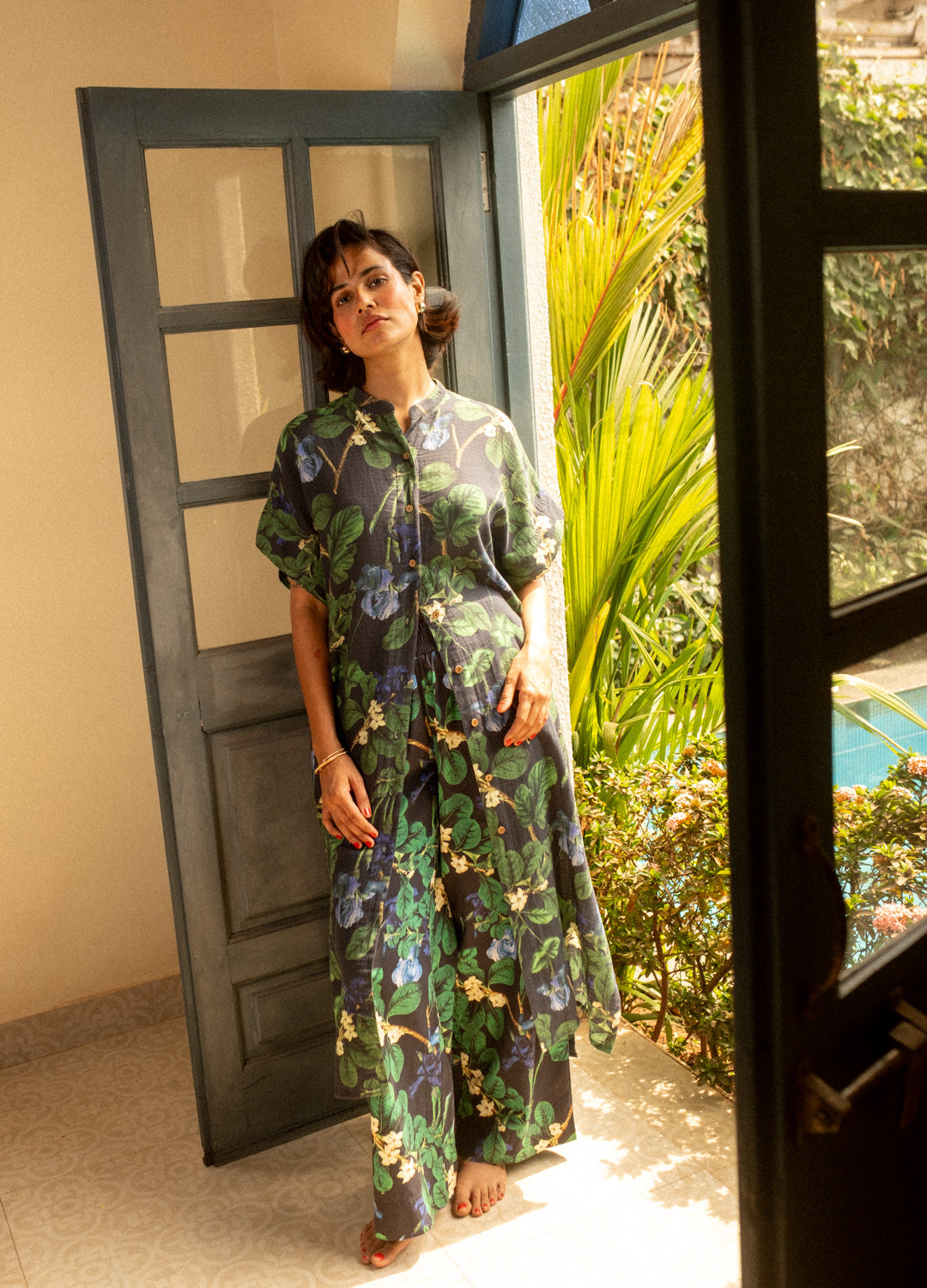 The Jasmine Blue Organic Cotton Co-ord Set For Women Online