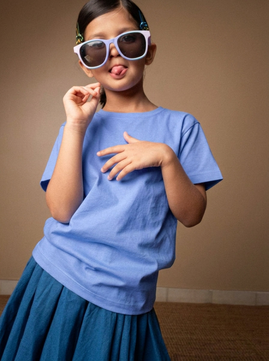 Nebula Blue Organic Cotton T shirt for Boys & Girls Online