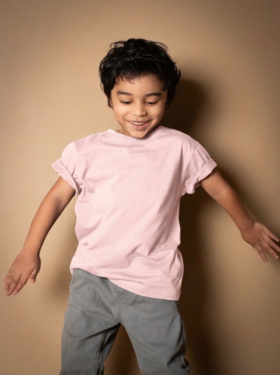 Petal Pink Organic Cotton T shirt for Boys & Girls Online
