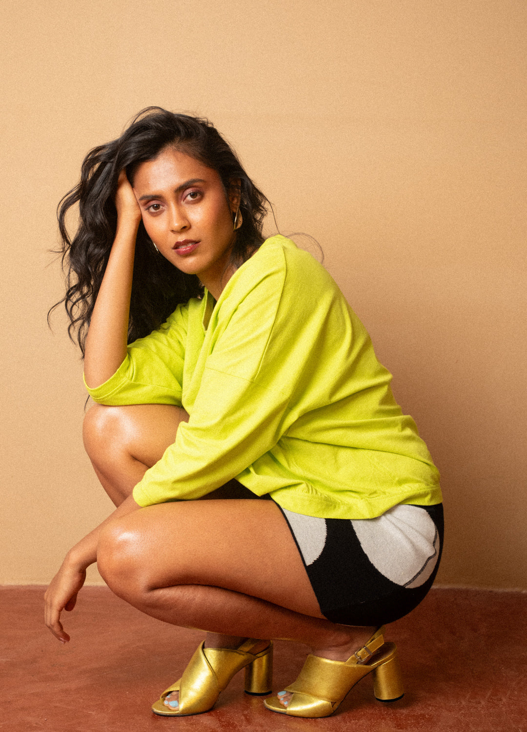 Kiwi Green Organic Cotton Oversized Top For Women Online