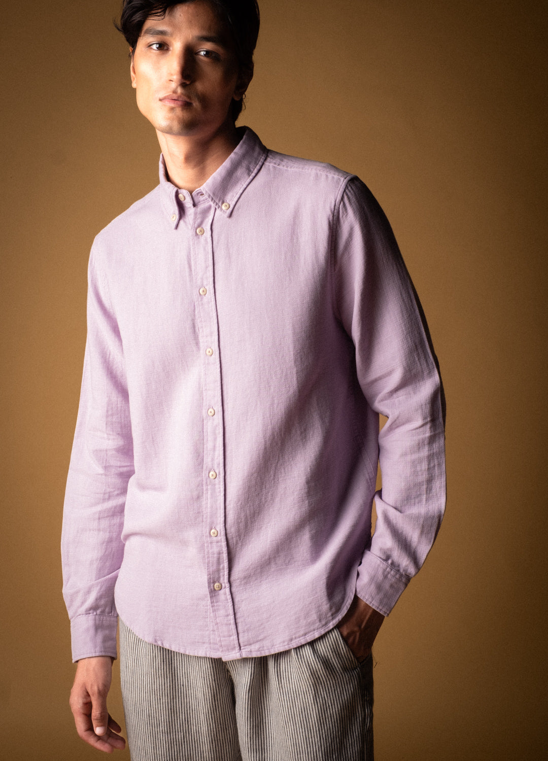 Lavender Airy Muslin Shirt