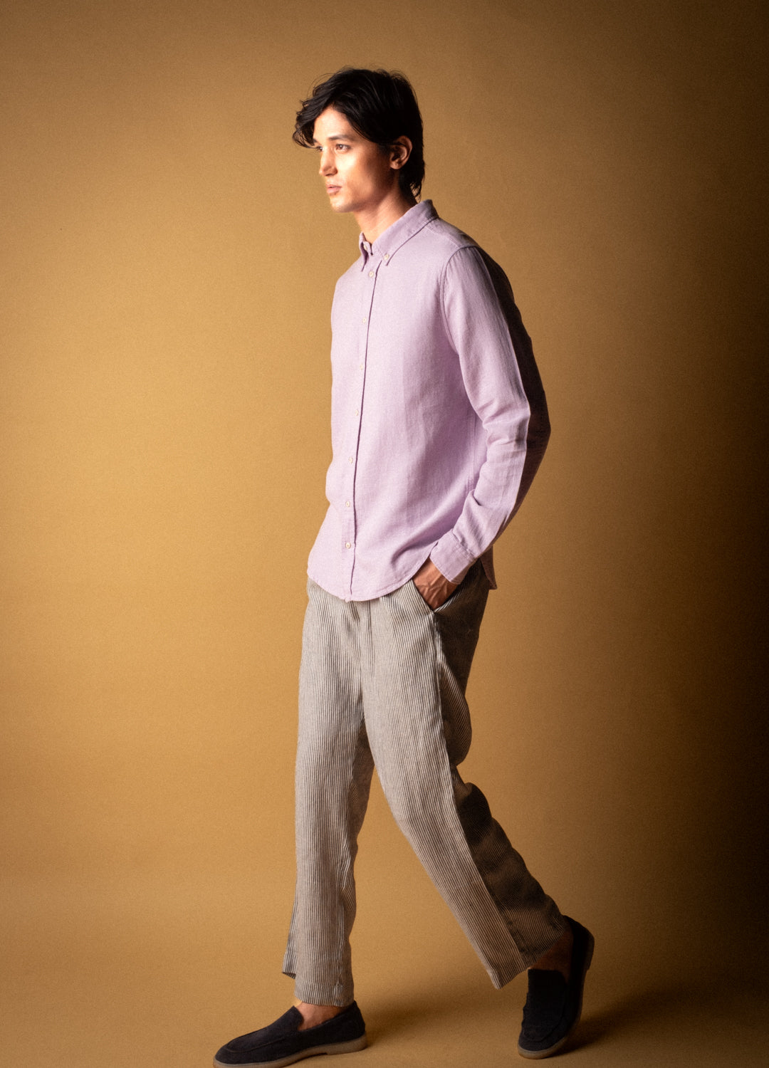 Lavender Airy Muslin Shirt