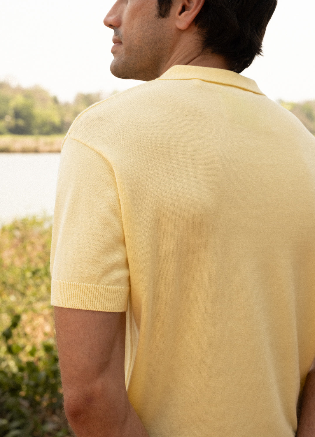 Lemon Fine Knit Polo