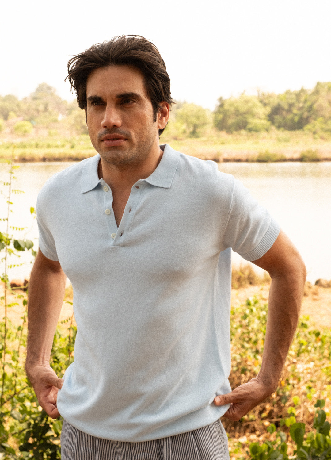 Mint Fine Knit Polo